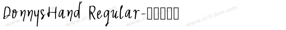 DonnysHand Regular字体转换